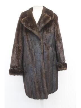 Mint Canadian Dark Ranch Mink Fur Coat Jacket Women Woman Size 6 Small